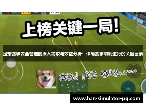 足球赛事安全管理的投入需求与效益分析：保障赛事顺利进行的关键因素